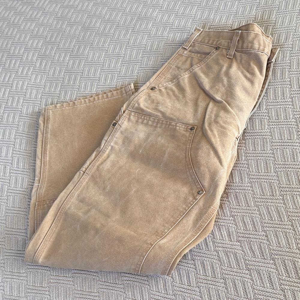Carhartt Men's Dungaree Fit Brown Work Cargo Pants - Picture 8 of 8